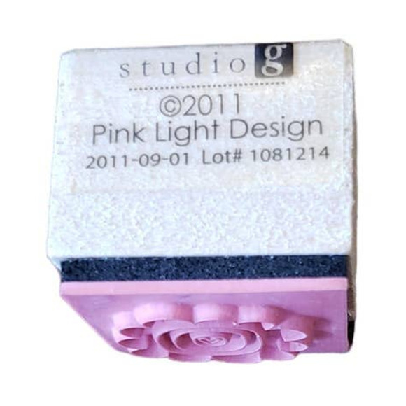 Love Flower Valentines Studio G Pink Light Wood Mounted Rubber Stamp Hampton Art - Picture 4 of 8